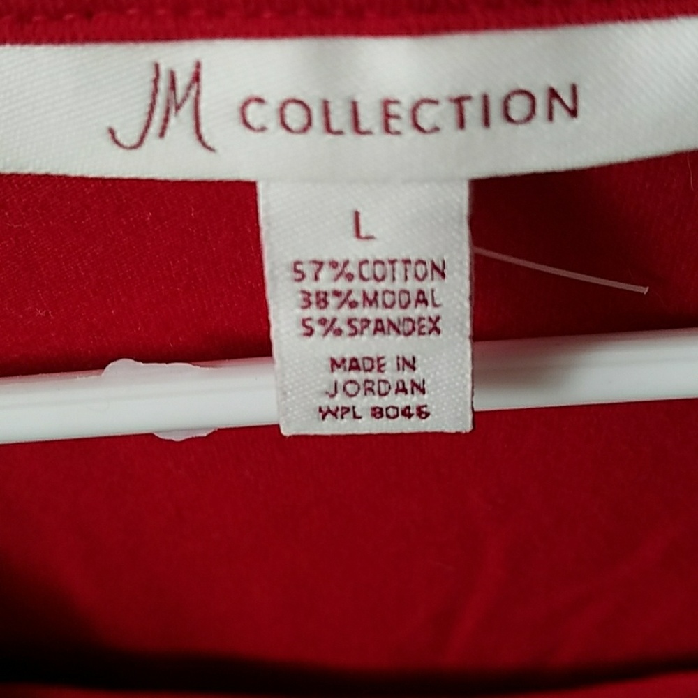 JM Collection red top - Picture 2 of 2